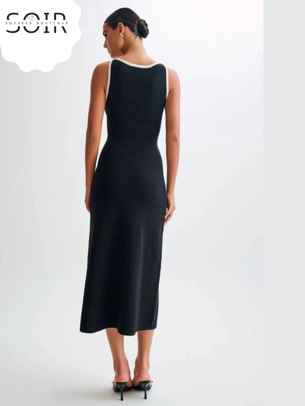 The Valentina Buttoned Knit Midi Dress