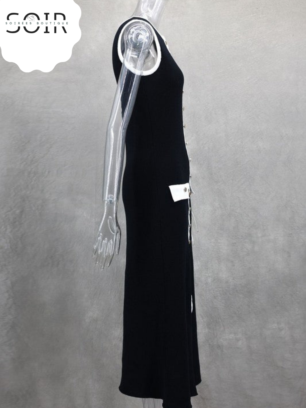 The Valentina Buttoned Knit Midi Dress