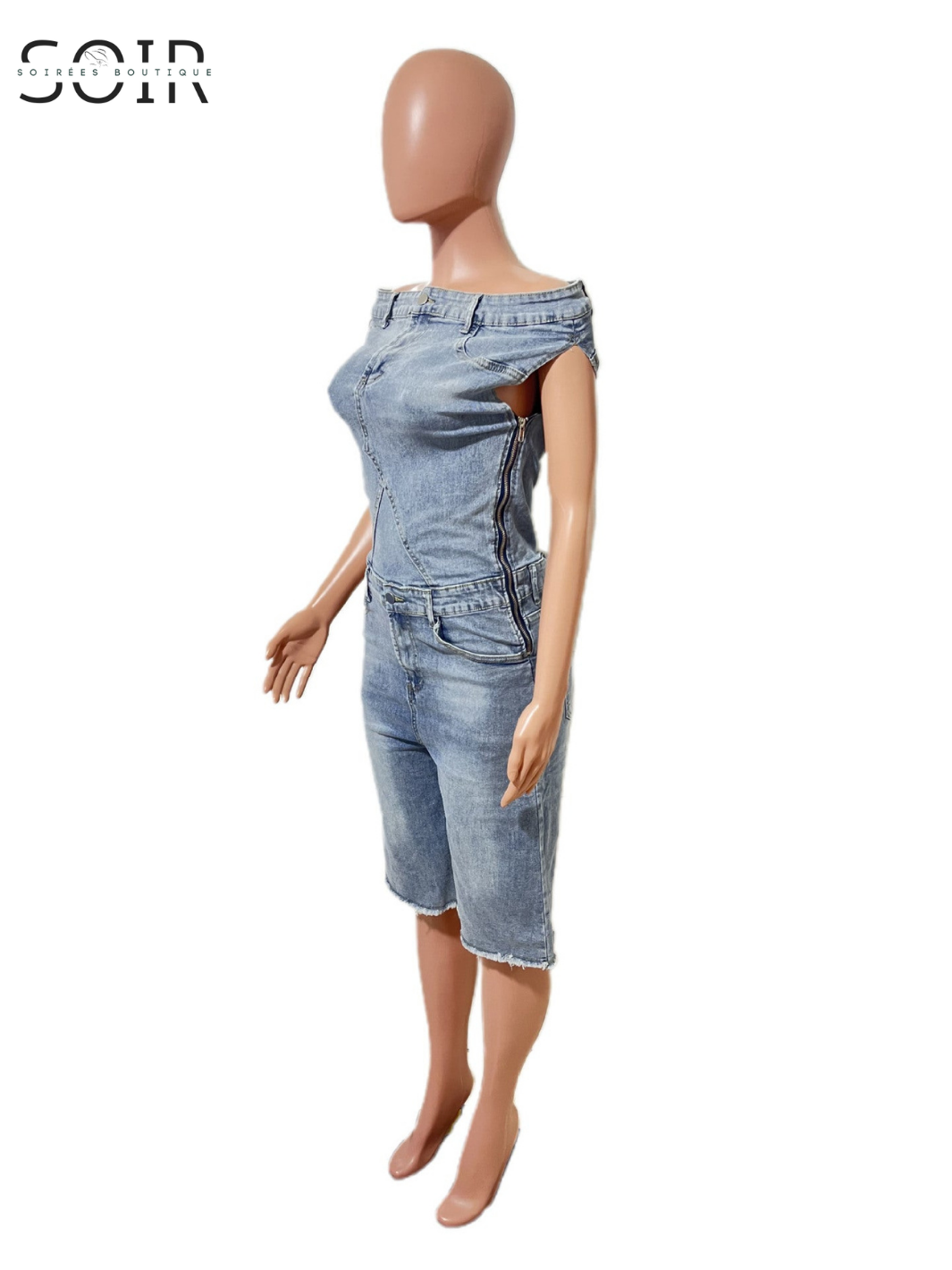 The Denim Déconstruction Romper