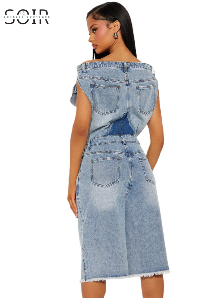The Denim Déconstruction Romper