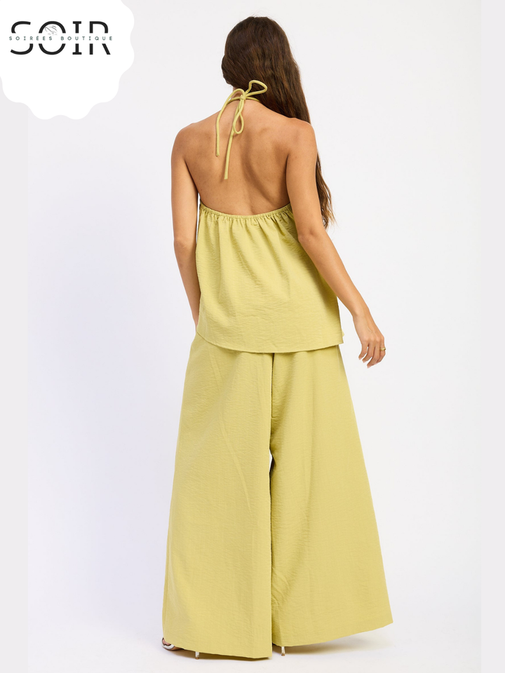The Solenne Linen Palazzo Pants