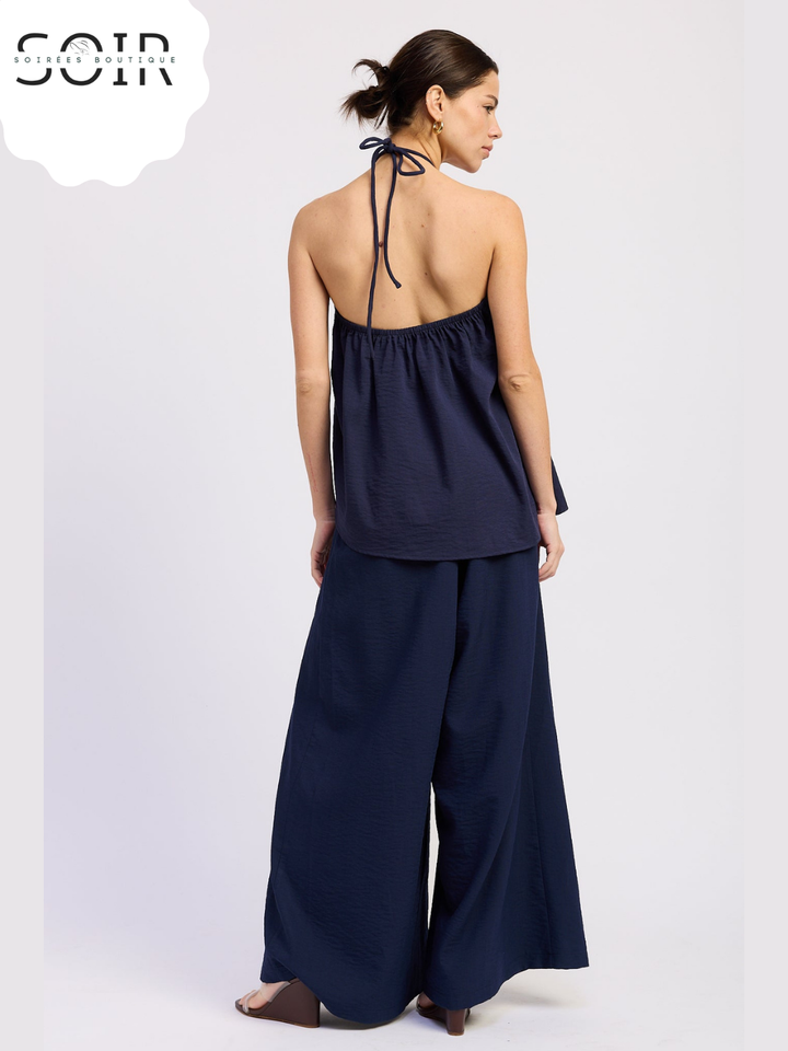 The Solenne Linen Palazzo Pants