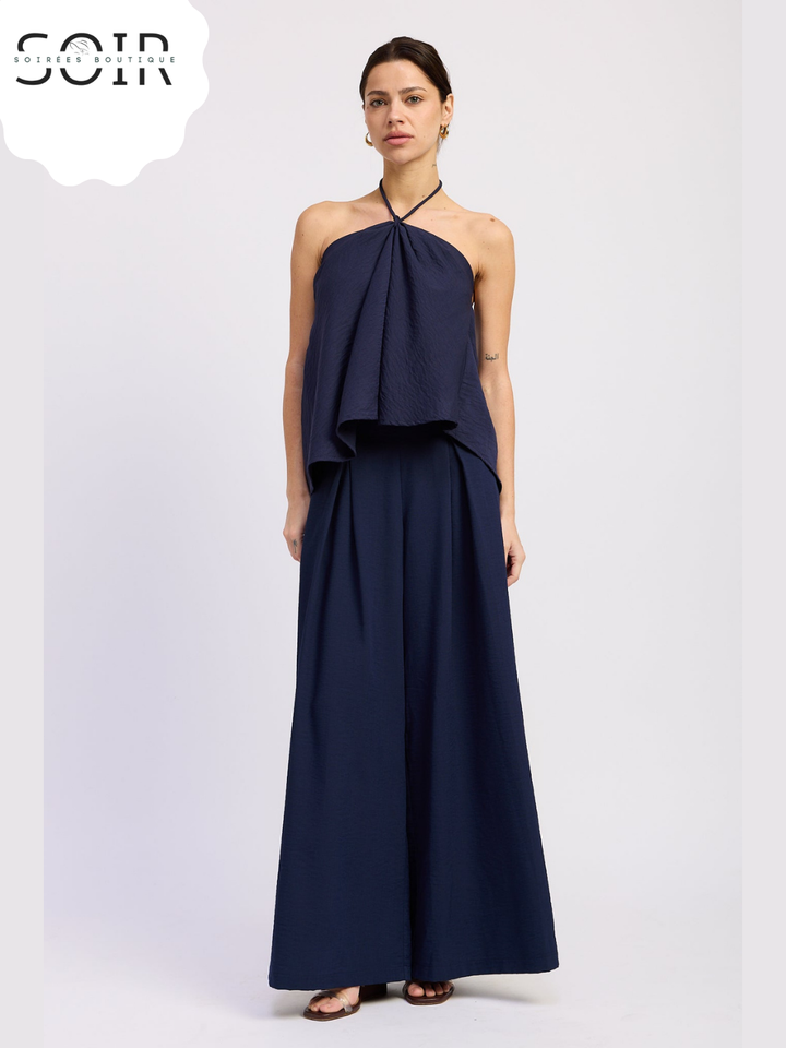 The Solenne Linen Palazzo Pants