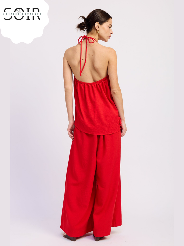 The Solenne Linen Palazzo Pants