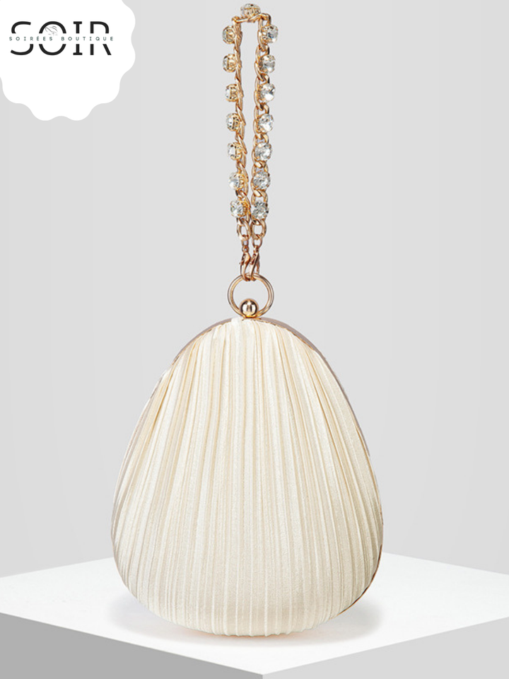 The Pearlique Pleat Clutch