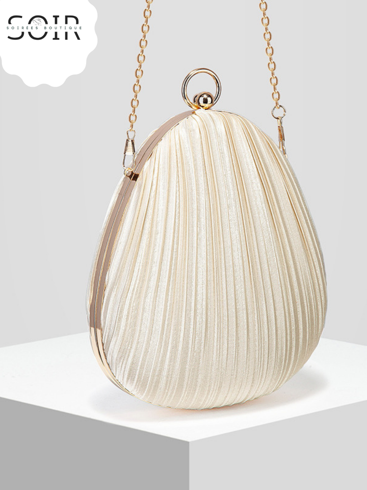 The Pearlique Pleat Clutch