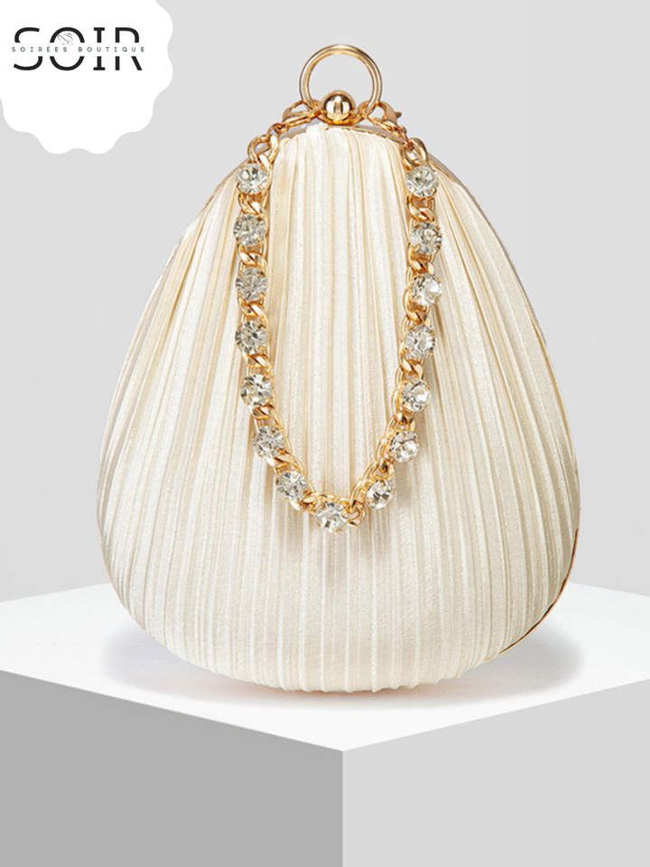The Pearlique Pleat Clutch