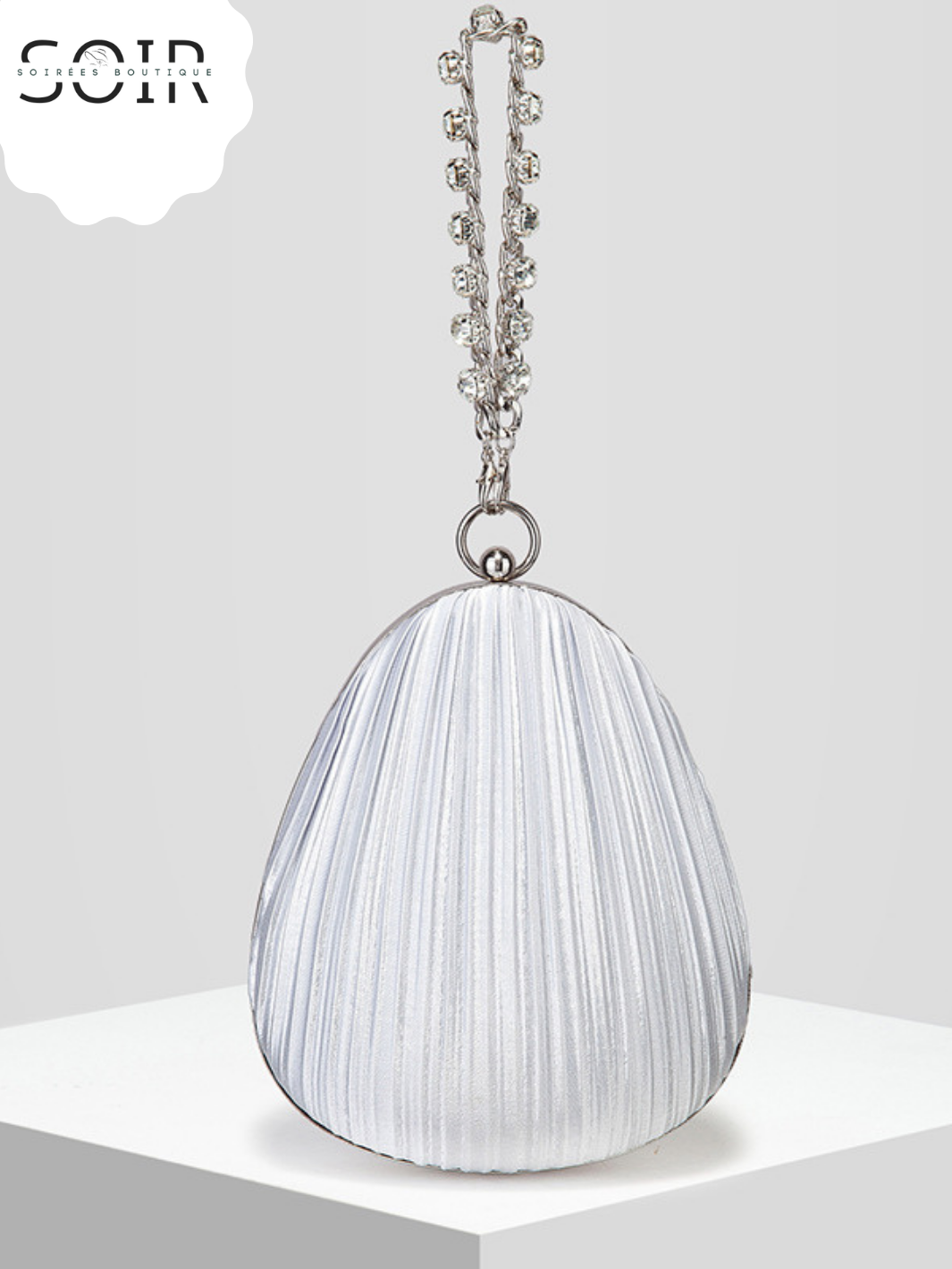 The Pearlique Pleat Clutch