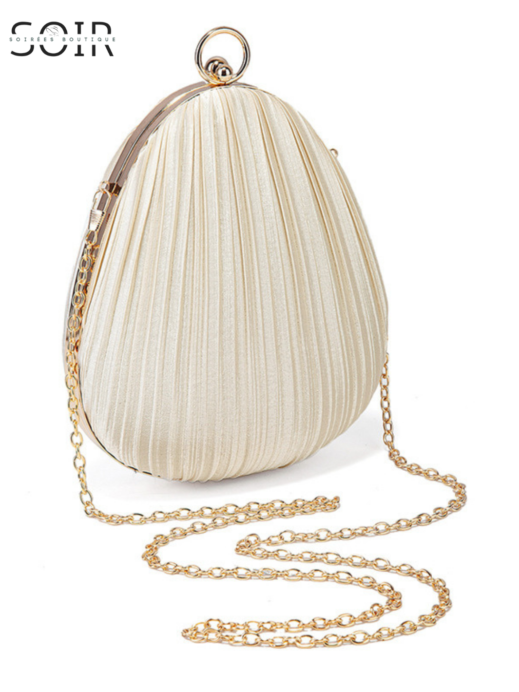 The Pearlique Pleat Clutch