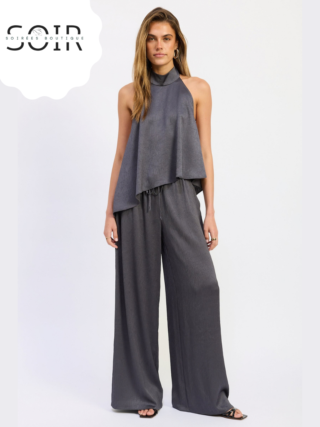 The Offbeat Hour | Women’s Asymmetrical Open-Back Halter Top