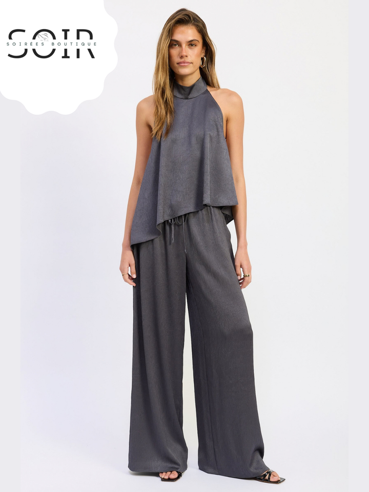 The Offbeat Hour | Women’s Asymmetrical Open-Back Halter Top