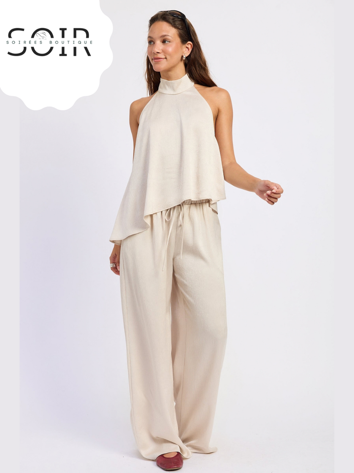 The Offbeat Hour | Women’s Asymmetrical Open-Back Halter Top