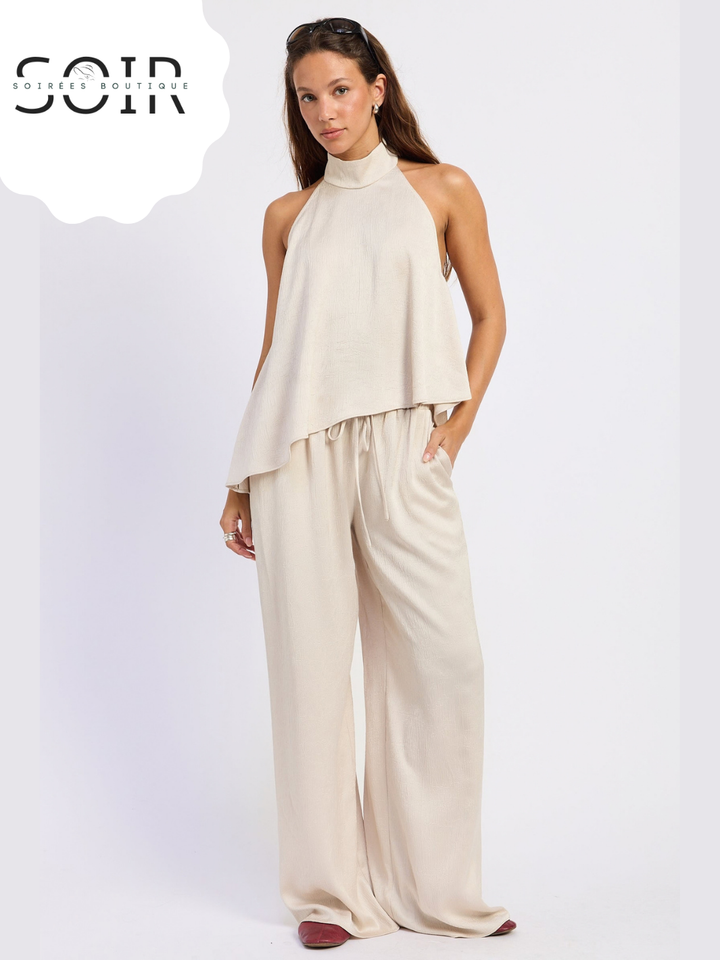 The After Hours Drawstring Pants | Women’s Satin Wide-Leg Drawstring Pants