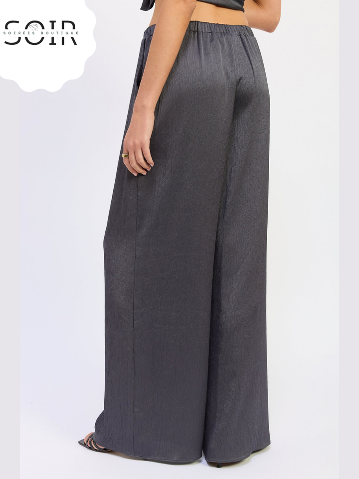 The After Hours Drawstring Pants | Women’s Satin Wide-Leg Drawstring Pants
