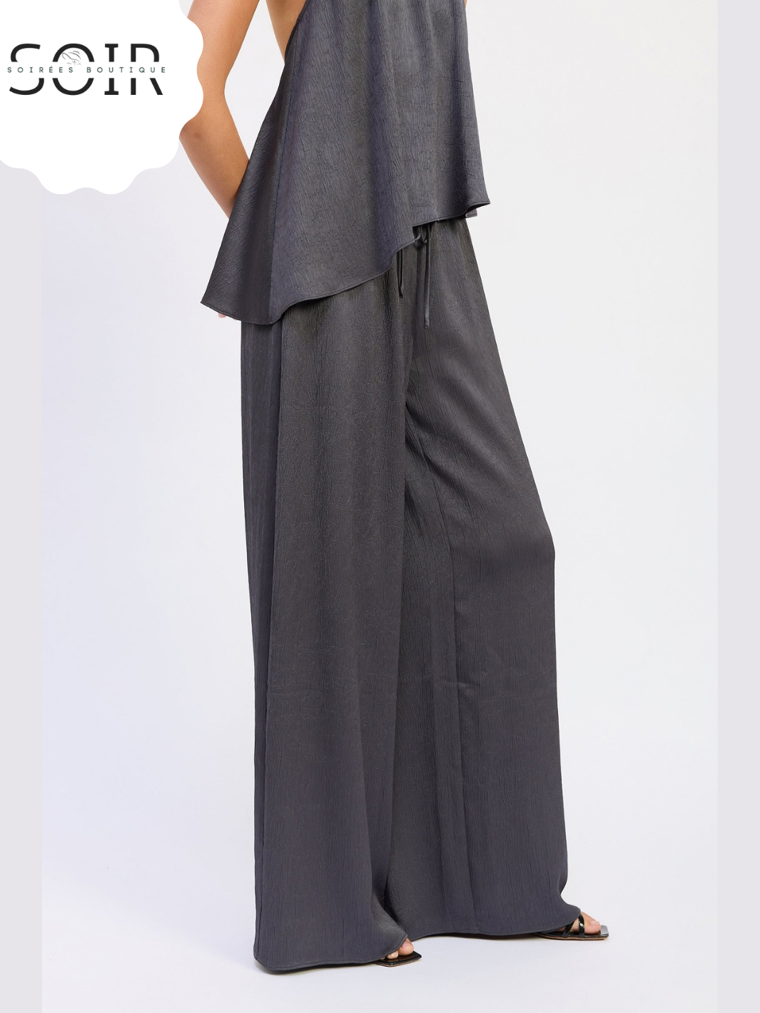 The After Hours Drawstring Pants | Women’s Satin Wide-Leg Drawstring Pants