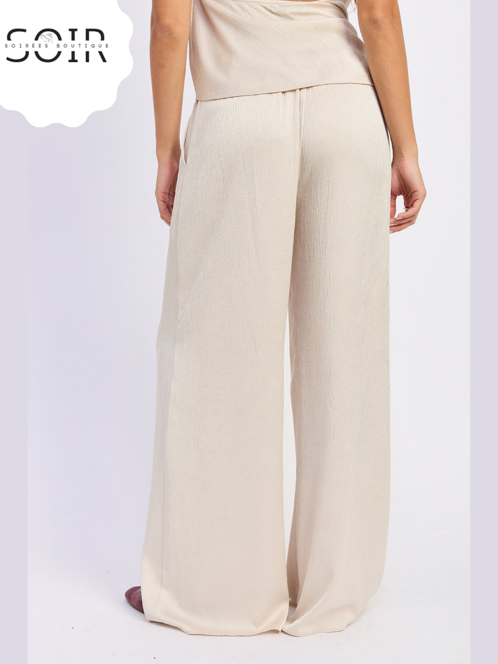 The After Hours Drawstring Pants | Women’s Satin Wide-Leg Drawstring Pants